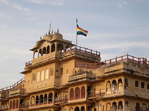 Palatul in care locuieste maharajahul Jaipurului