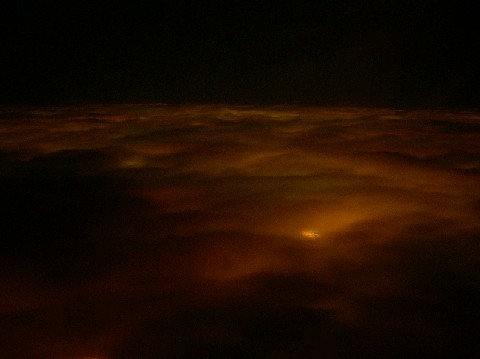 Moscova noaptea din avion
