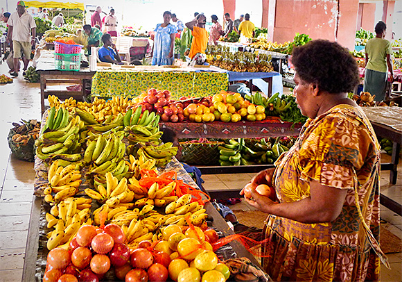 Tarabe în piața din Port Vila